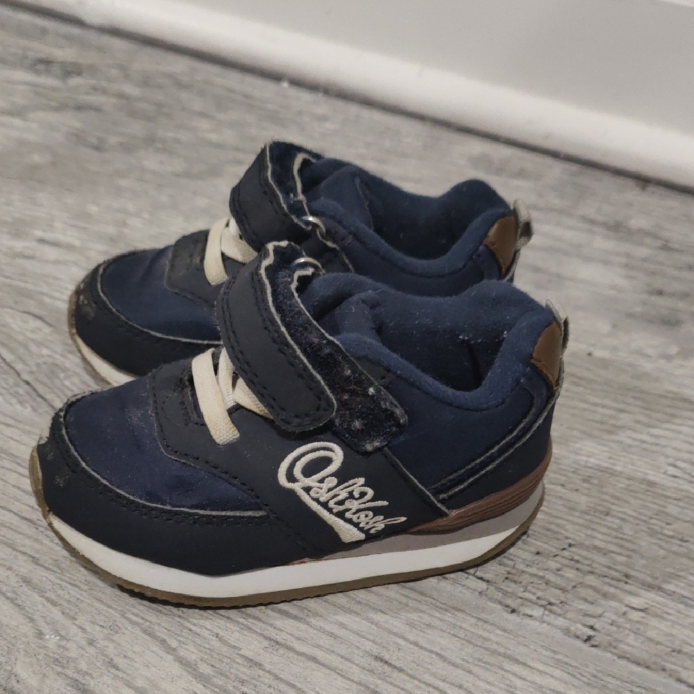 OshKosh B'gosh Navy and White Kids Sneakers